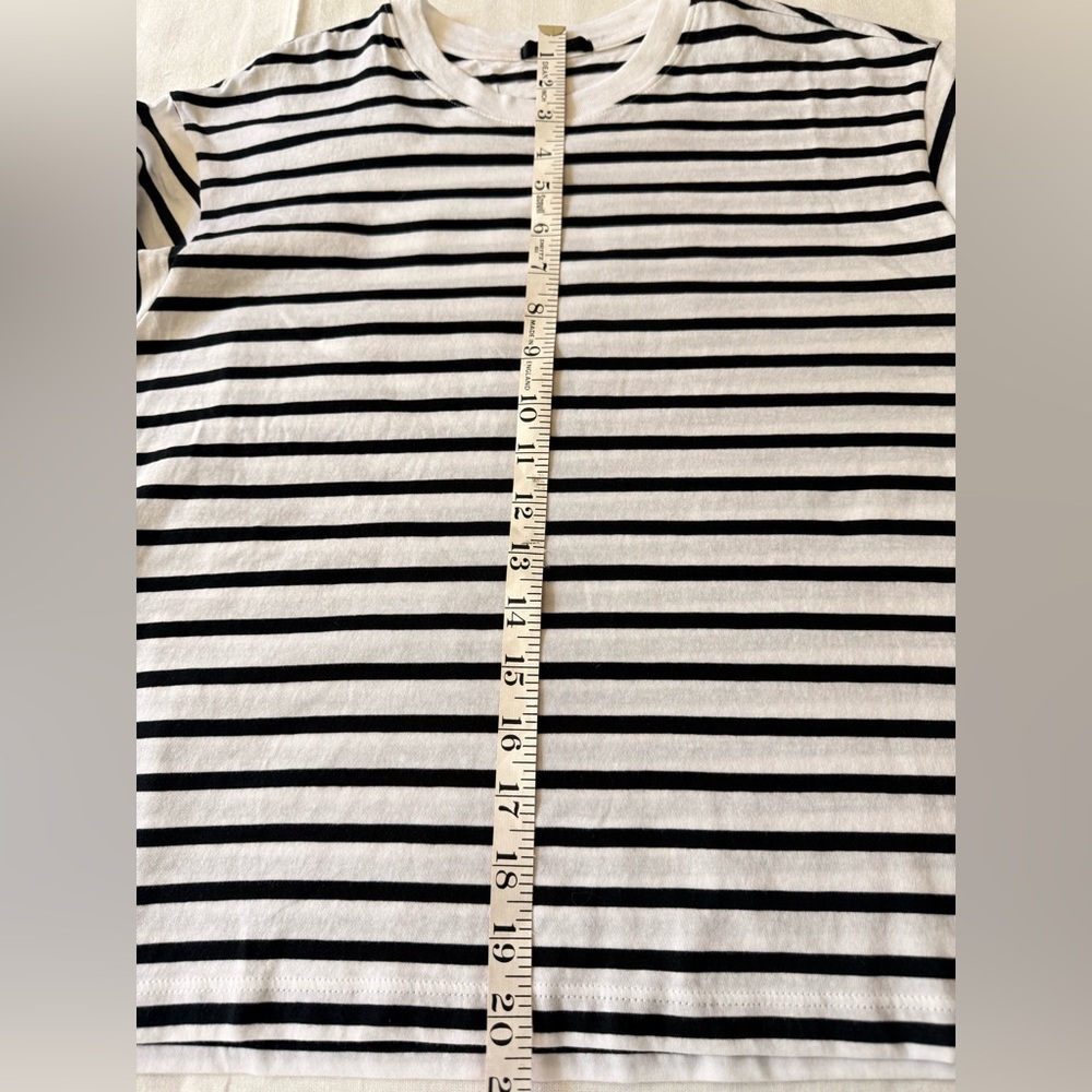 ATM Anthony Thomas Melillo Black and White Striped Tee classic‎ jersey S - Picture 12 of 13
